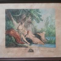 Incisione, Les plaisirs de l'été, Daullé, Boucher