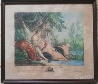 Incisione, Les plaisirs de l'été, Daullé, Boucher