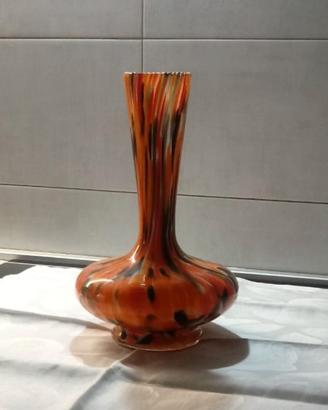 Vaso vetro opalino pop art vintage 