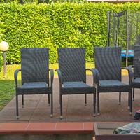 Sedie da esterno in rattan