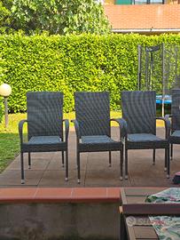 Sedie da esterno in rattan