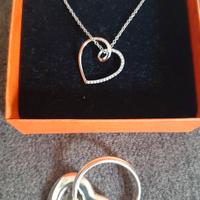 collana + portachiavi  cuore