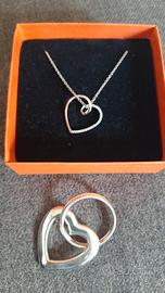 collana + portachiavi  cuore