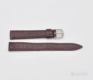 cinturino in vera lucertola 14mm bordeaux