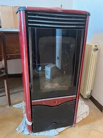 Stufa a pellet idro con termosifoni in alluminio