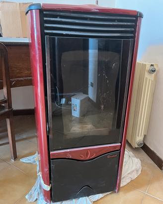 Stufa a pellet idro con termosifoni in alluminio