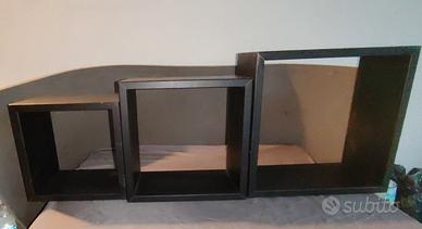 mensole da muro cubo nero