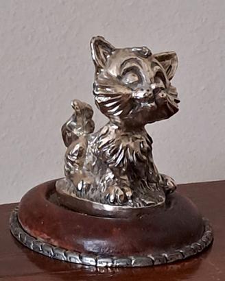 3 animaletti rivestiti in argento