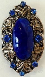 Spilla liberty in argento con opale blu
