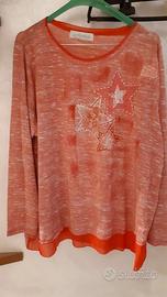 Maglioncino estivo arancio linea "Le Morbide" L