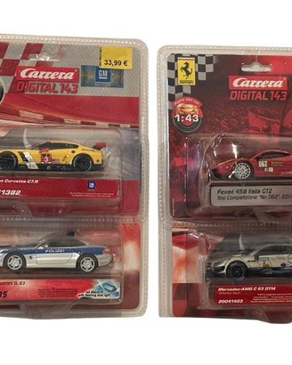 Carrera DIGITAL 143 – Set AMG,FerrariGT2, Corvette