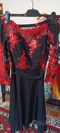 vestito vestito corto bordeaux modello FQMarlin co
