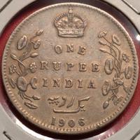 1 Rupia India 1906 Edoardo VII