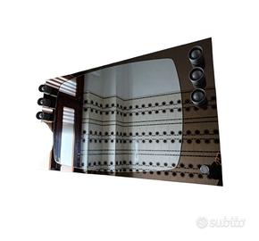 Specchio vetro anni 70 ' Veca - tre punti luce