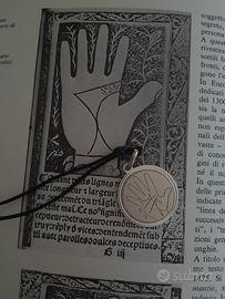 Ciondolo Fortun teller vintage chiromanzia argento