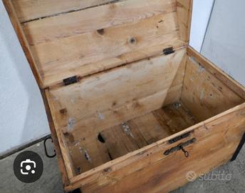 Baule in legno anni 50 originale