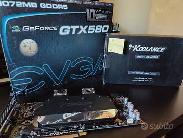 EVGA GTX 580 3GB RAM (ventole + liquido)