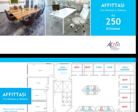 Postazioni coworking e uffici