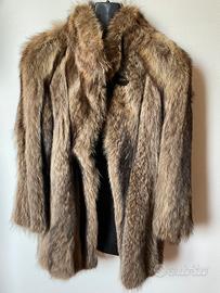 Giaccone vintage pelliccia di marmotta, taglia 48.