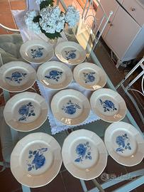 Set di 11 piatti piani in ceramica Digoin francesi