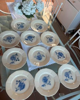 Set di 11 piatti piani in ceramica Digoin francesi