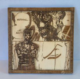 One Piece Roronoa Zoro, legno 20×20cm fatto a mano