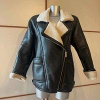Giacca shearling biker donna bomber