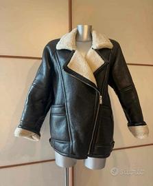 Giacca shearling biker donna bomber