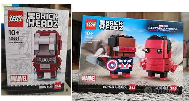 Coppia Lego Brickheadz Marvel 40668 + 40669
