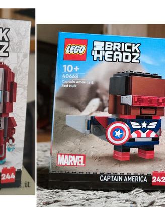 Coppia Lego Brickheadz Marvel 40668 + 40669