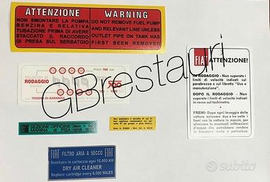 Kit adesivi fiat 500 F R L