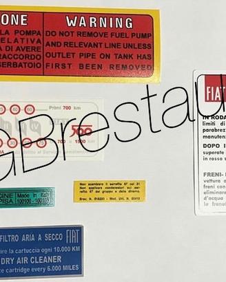 Kit adesivi fiat 500 F R L