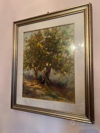 Quadro dipinto a mano con cornice – arredo vintage