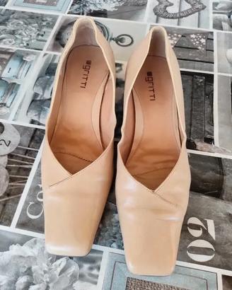 Scarpe marca Gritti beige tacco medio chic 40