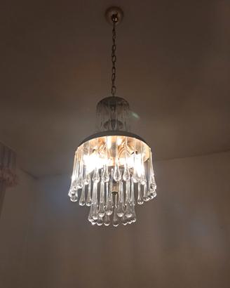 lampadario in vetro soffiato