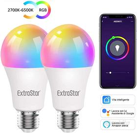 EXTRASTAR Lampadine Smart intelligenti Led E27 WiF