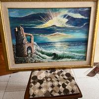 Quadro dipinto olio su tela con cornice