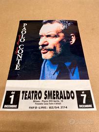locandina originale Paolo Conte Teatro Smeraldo MI