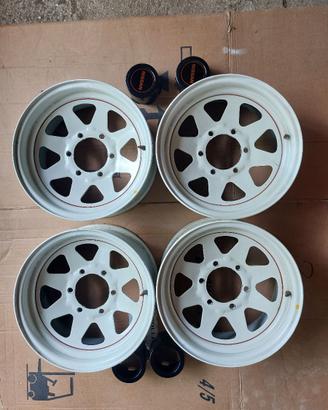 4 CERCHI ORIGINALI BIANCHI NISSAN PATROL GR