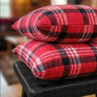 Cuscino Decorativo Scozzese Rosso 