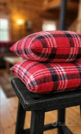 Cuscino Decorativo Scozzese Rosso 