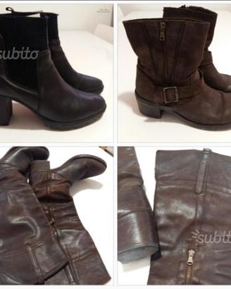 Stivali e biker marroni , tronchetti neri n.40