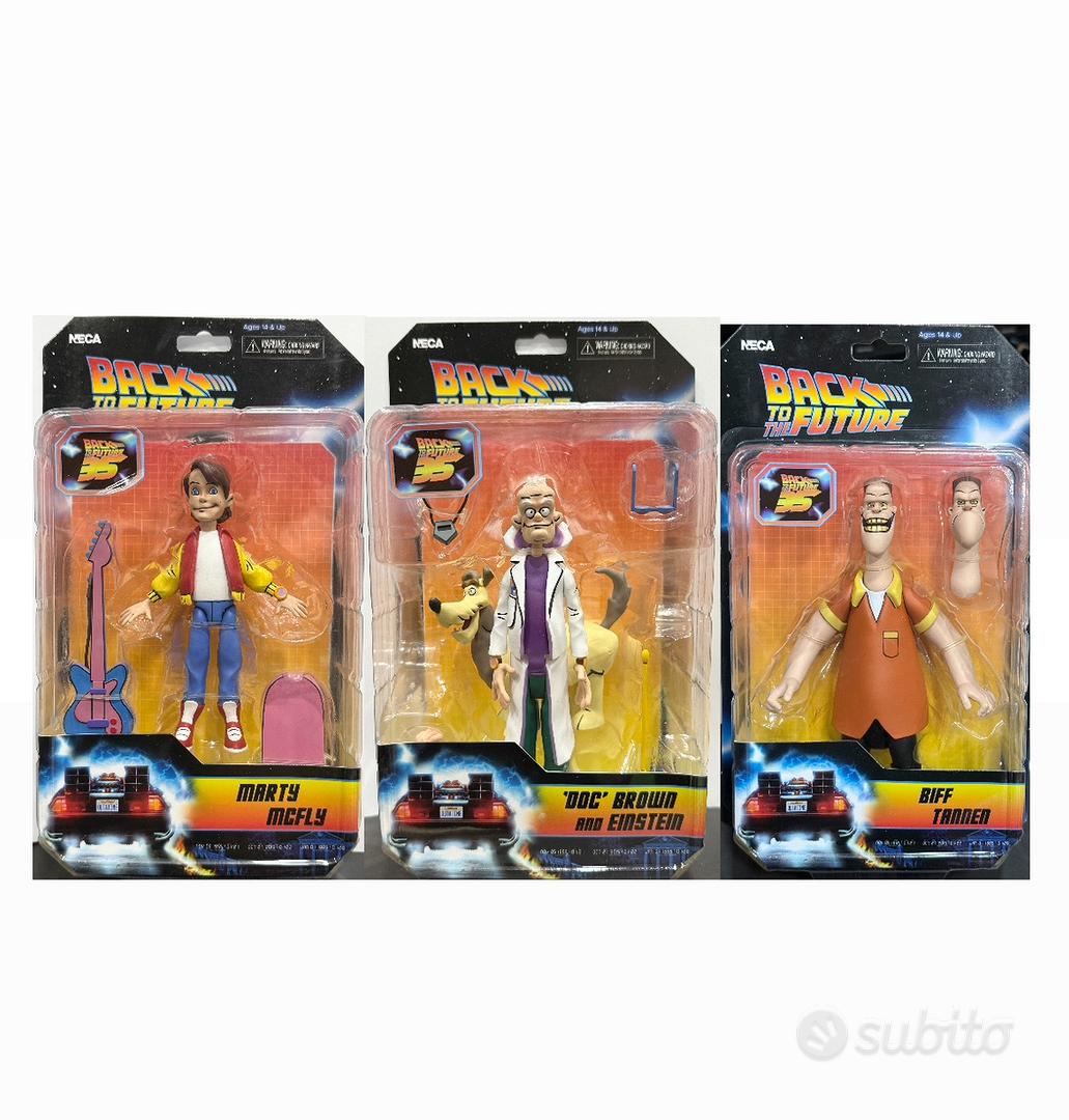 Neca 3 Figure Marty Doc con Einstein e Biff BTTF - Collezionismo In ...