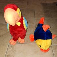 pupazzi pesce e papagallo