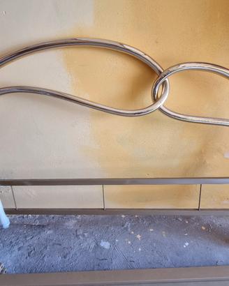 Struttura letto matrimoniale in ottone