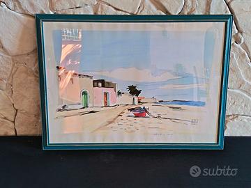 Aldo Riso "Colorato a Mano" – Scorcio Mediterraneo