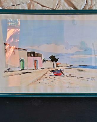 Aldo Riso "Colorato a Mano" – Scorcio Mediterraneo
