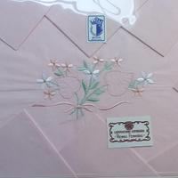 Tovaglia rosa + 8 tovaglioli (cotone e lino) Nuova