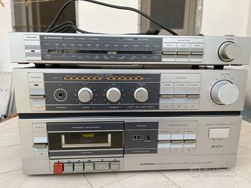 Pioneer cassette deck amplificato e tuner
