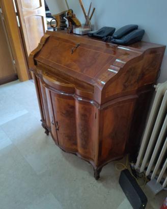 Mobile in legno di radica Ribaltina secretaire